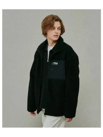 Woven Pocket Fleece Jacket FE2JKE6105XBLK - FILA - BALAAN 1