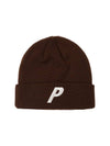 3D P Beanie Brown 3D P Beanie Brown - PALACE - BALAAN 1