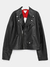 Leather Biker Jacket Black - BOTTEGA VENETA - BALAAN 2