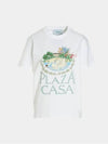 Plaza Casa Short Sleeve T-Shirt White - CASABLANCA - BALAAN 2