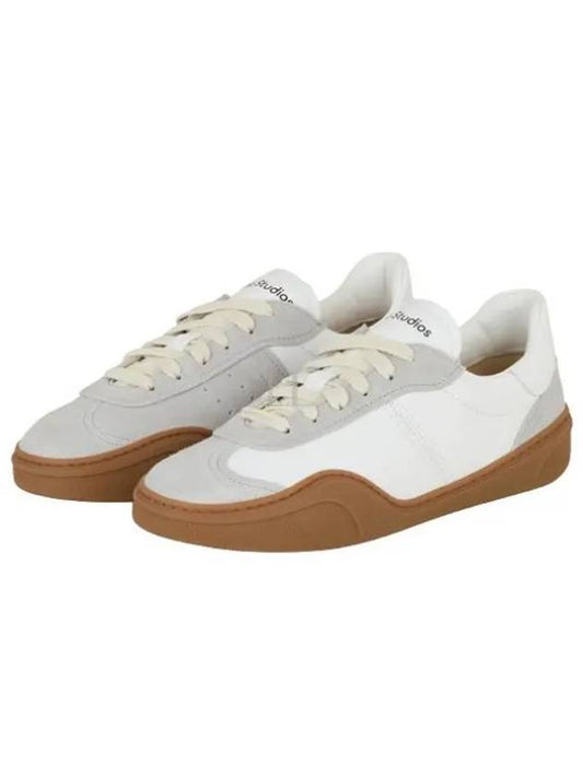 Panel Design Leather Low-Top Sneakers White - ACNE STUDIOS - BALAAN 2