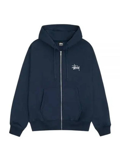 Basic hooded zip up navy 2024 - STUSSY - BALAAN 2