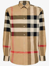 Check Cotton Long Sleeve Shirt Archive Beige - BURBERRY - BALAAN 1