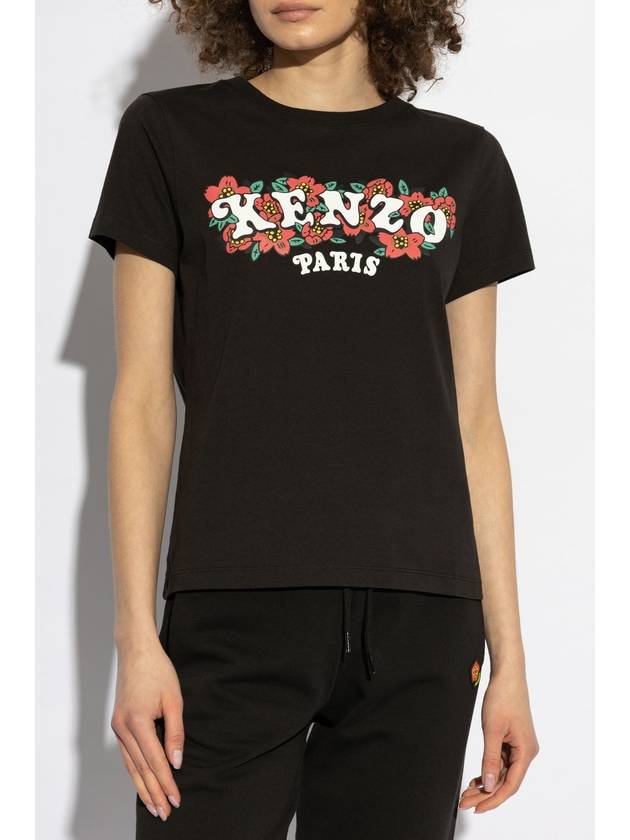 Kenzo T-shirt With Print, Women's, Black - KENZO - BALAAN 3