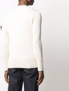 Full Rib Pure Wool Crewneck Knit Top Off White - STONE ISLAND - BALAAN 4