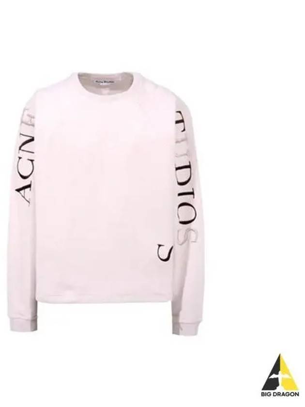 Sleeve logo embroidery overfit long light pink BI0181 - ACNE STUDIOS - BALAAN 1