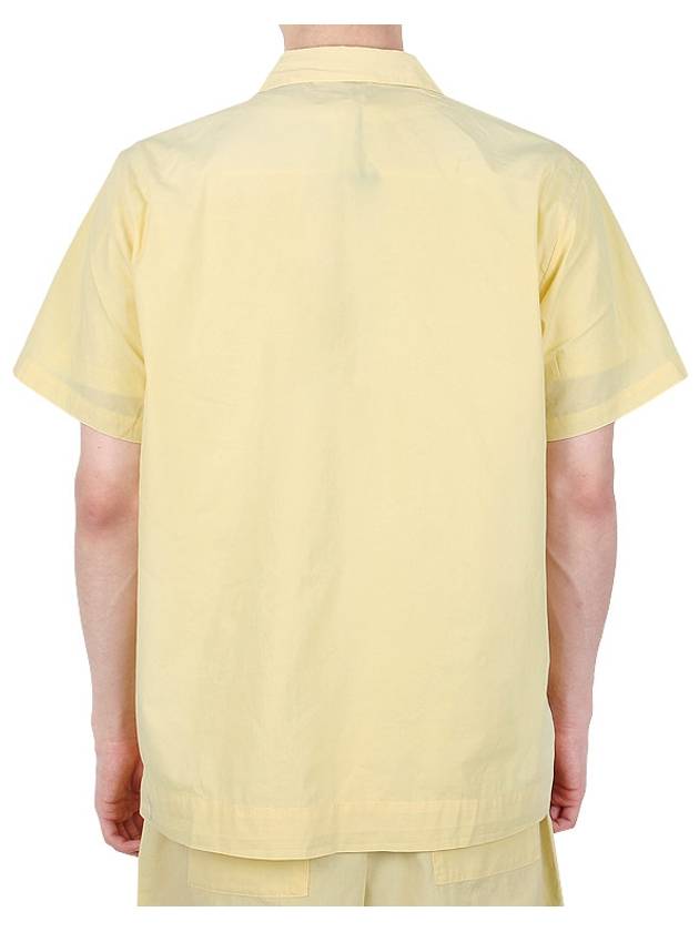 Poplin Pajamas Organic Cotton Short Sleeve Shirt Lemonade - TEKLA - 5
