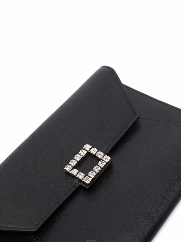 Buckle Envelope Small Clutch Bag Black - ROGER VIVIER - BALAAN.