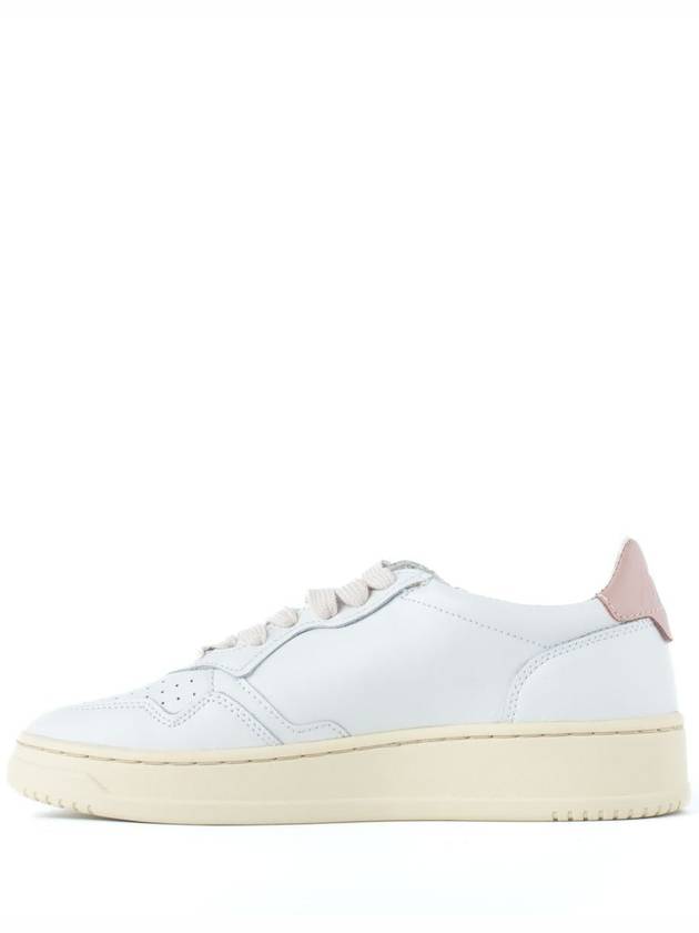 Medalist Pink Tab Leather Low Top Sneakers White - AUTRY - BALAAN 4