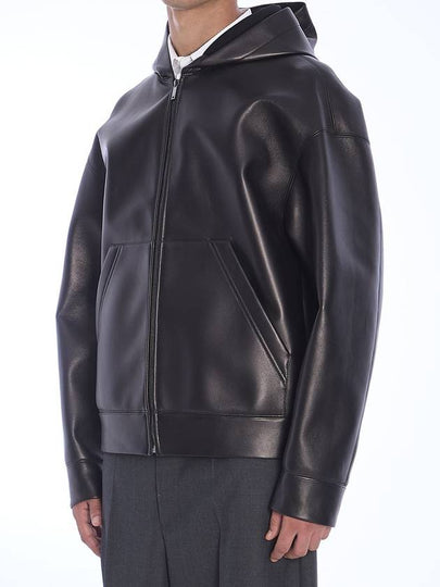 Leather hooded jacket - VALENTINO - BALAAN 2