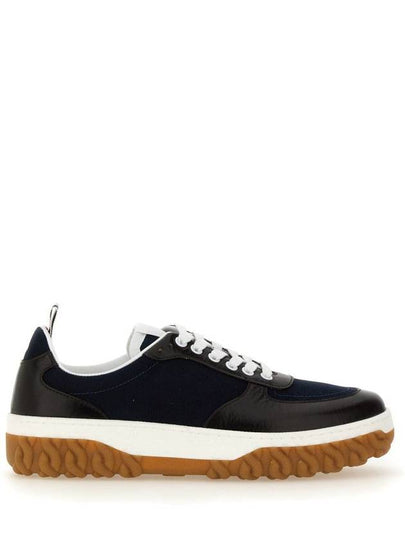 Letterman Panel Low-Top Sneakers Navy - THOM BROWNE - BALAAN 2