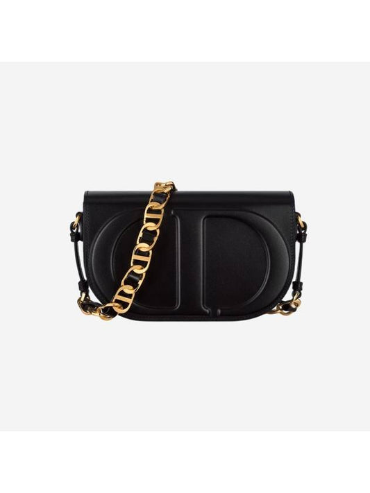 CD Signature Strap CD Embossed Calfskin Cross Bag Black - DIOR - BALAAN 1