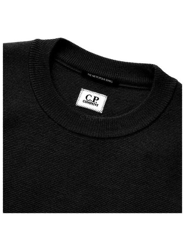 Merino wool black neck knitwear black 999 11CMKN123A 005292A - CP COMPANY - BALAAN 3