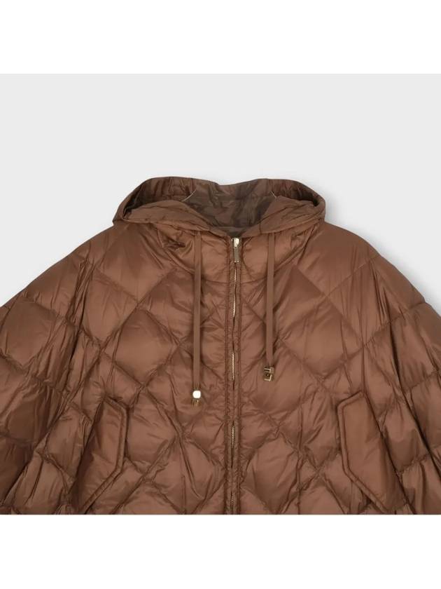 Treman Zip-Up Padding Cape Brown - MAX MARA - BALAAN 4