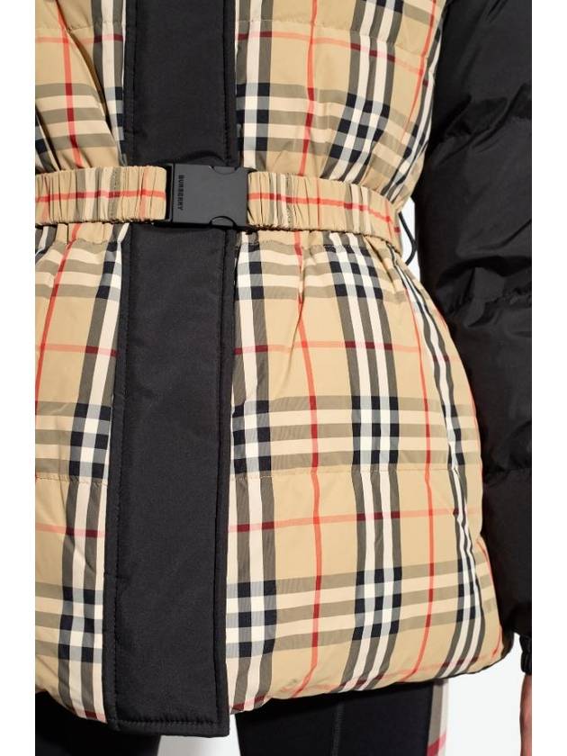 Check Reversible Down Padding Beige Black - BURBERRY - BALAAN 6