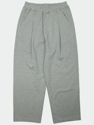 One tuck wide track pants melange gray - ALEX&AIDEN - BALAAN 1