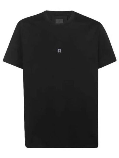 Embroidered Logo Jersey Short Sleeve T-shirt Black - GIVENCHY - BALAAN 2