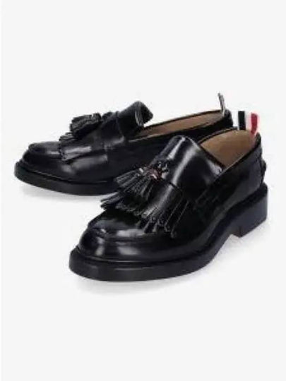 Tassel Trimmed Patent Calf Leather Loafers Black - THOM BROWNE - BALAAN 2