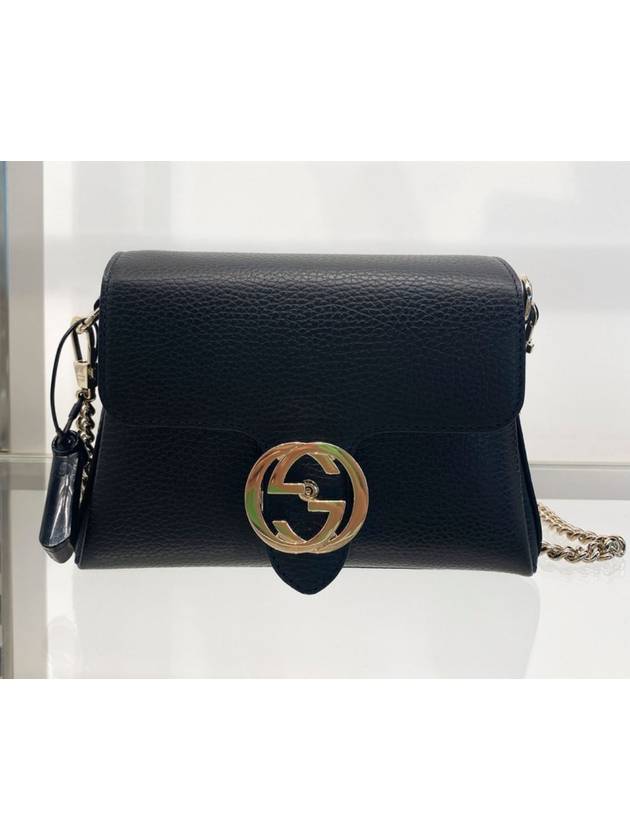 GG Interlocking Chain Mini Shoulder Bag Black - GUCCI - BALAAN 2