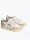 Medalist Suede Green Tab Low Top Sneakers White Beige - AUTRY - BALAAN 2