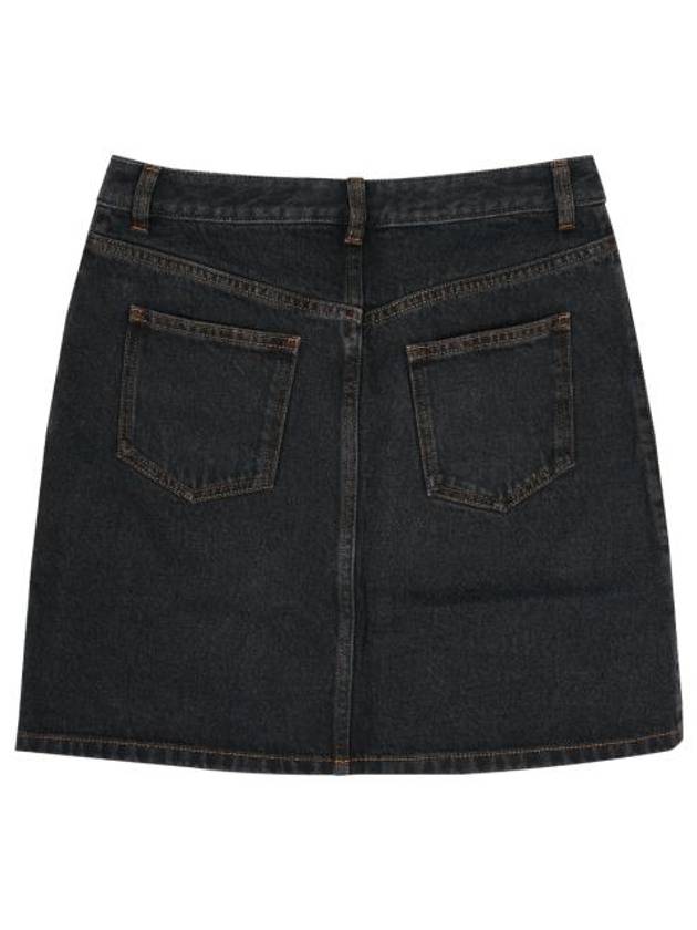 Women's Standard Denim A-Line Skirt Black - A.P.C. - BALAAN 3