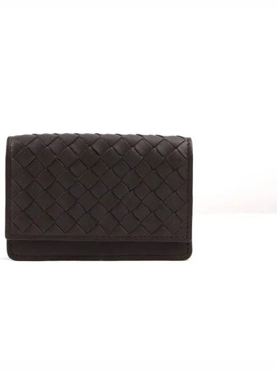 Intrecciato Flap Card Wallet Espresso - BOTTEGA VENETA - BALAAN 2