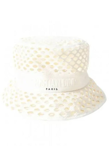 Women s Mesh Bucket Hat White 22DMH923A131 - DIOR - BALAAN 1