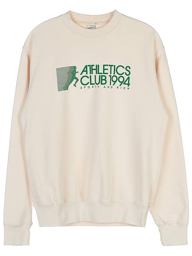 Athletic crewneck sweatshirt ATHLETIC CREWNECK CREAM GRASS - SPORTY & RICH - BALAAN 10