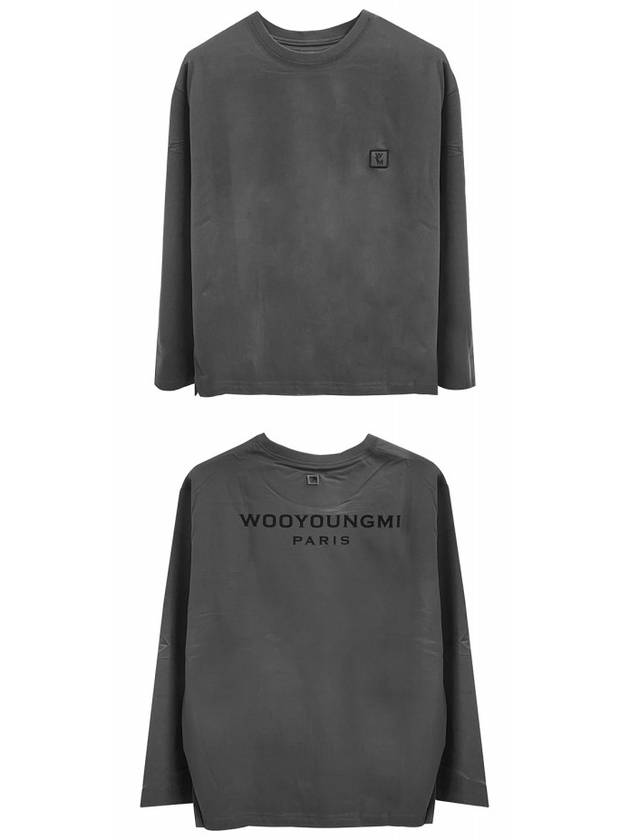 Cotton Back Logo Long Sleeve T-Shirt Grey - WOOYOUNGMI - BALAAN 5