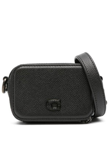 Logo Leather Pouch Bag Black - COACH - BALAAN 1