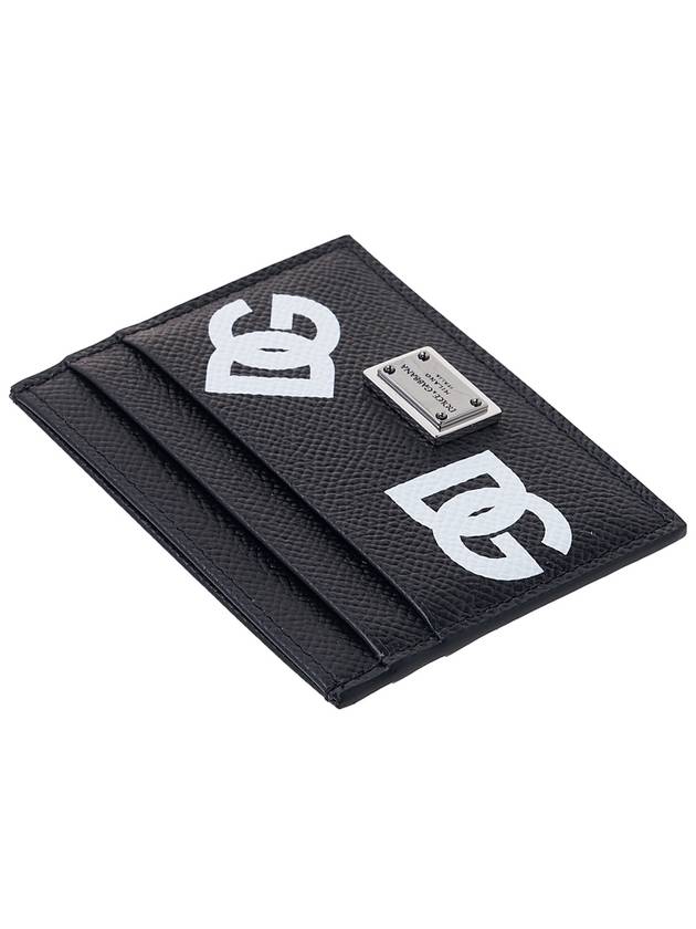 Logo Print Leather Card Wallet Black - DOLCE&GABBANA - BALAAN 5