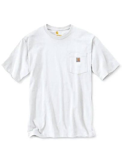 Pocket Short Sleeve Tee White K87 WHT - CARHARTT - BALAAN 2