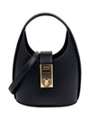 Women's Gancini Buckle Mini Hobo Shoulder Bag Black - SALVATORE FERRAGAMO - BALAAN 2