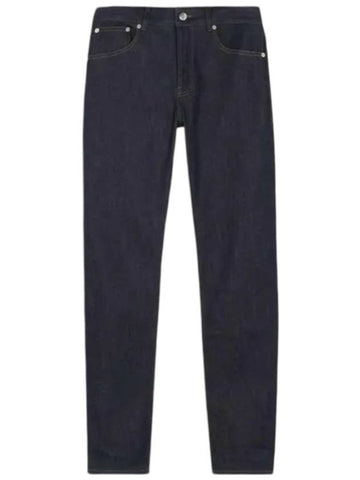 Men's Slim Fit Denim Jean Indigo Blue - MAISON KITSUNE - BALAAN 1