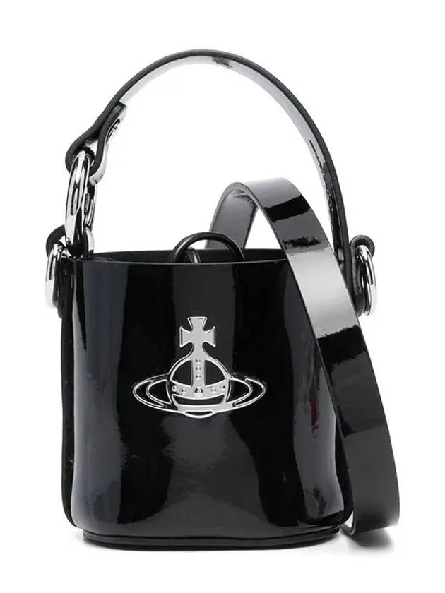 Daisy High Shine Mini Bucket Bag Black - VIVIENNE WESTWOOD - BALAAN 2