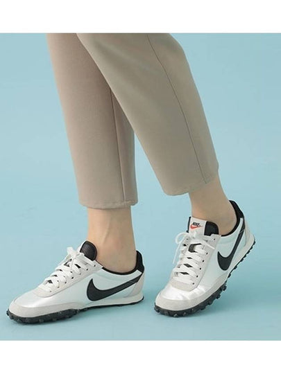 Waffle Racer Low Top Sneakers White Black - NIKE - BALAAN 2