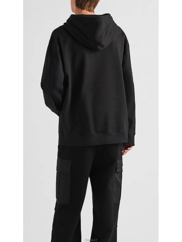 LOGO COTTON HOODIE T SHIRT - PRADA - BALAAN 3