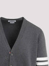 Milano Stitch 4-Bar Cardigan Medium Grey - THOM BROWNE - BALAAN 5