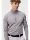 Kian Half Zip-Up Knit Top Melange Grey - J.LINDEBERG - BALAAN 4