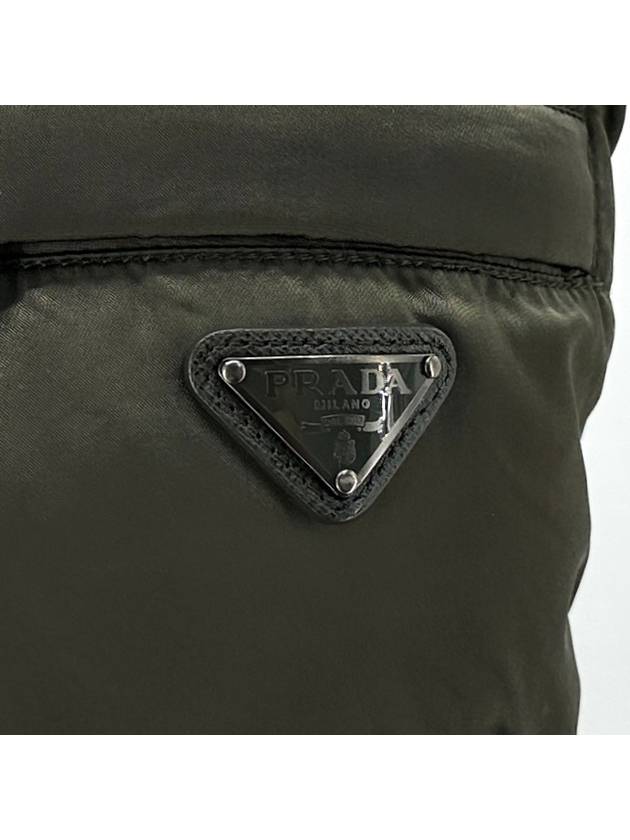 Triangular logo banding short padded jumper - PRADA - BALAAN 7