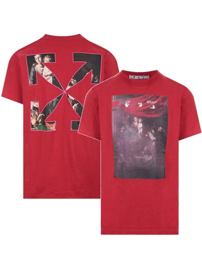 Spray Caravaggio Slim Fit Short Sleeve T-Shirt Red - OFF WHITE - BALAAN 2