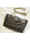 25 NEW Caviar Chain Mini Bag Black Gold AP4423 - CHANEL - BALAAN 8