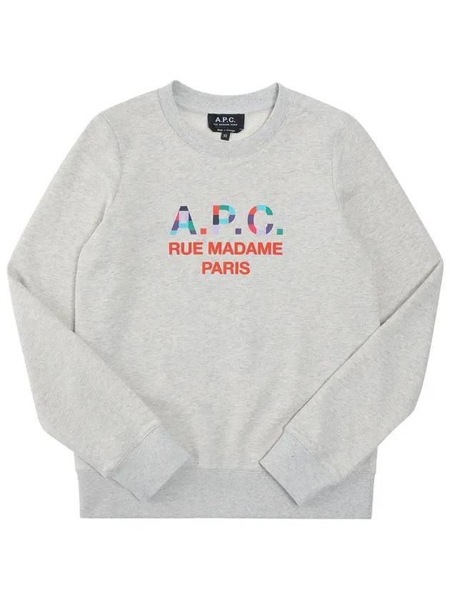 Women's Color Block Logo Sweat Sweatshirt Ecru Header - A.P.C. - BALAAN 6