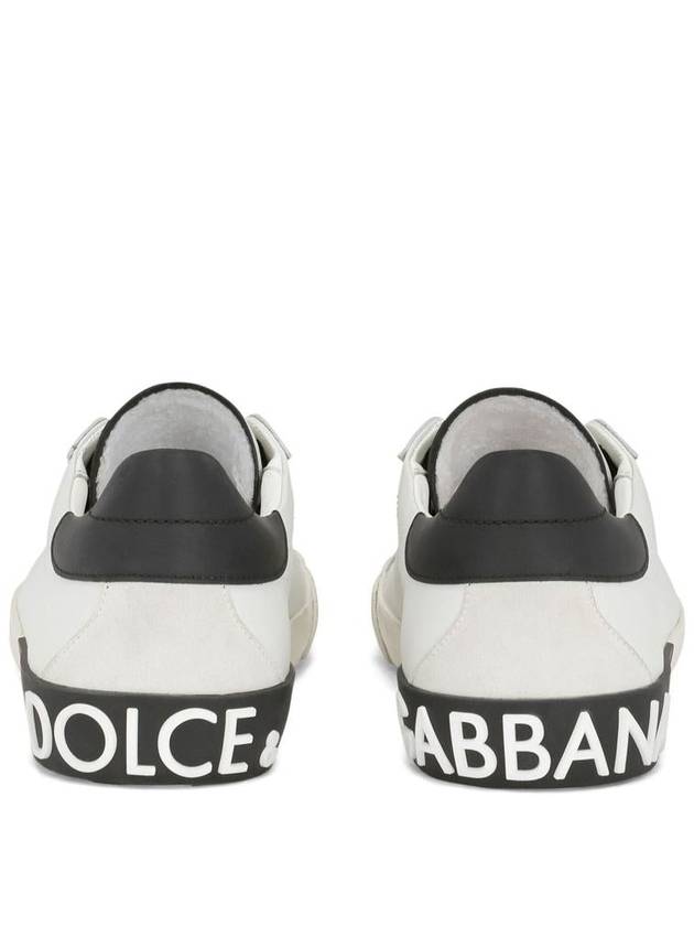 Calfskin Portofino Vintage Sneakers White Black - DOLCE&GABBANA - BALAAN 4