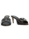 V logo sandal heels black - VALENTINO - BALAAN.