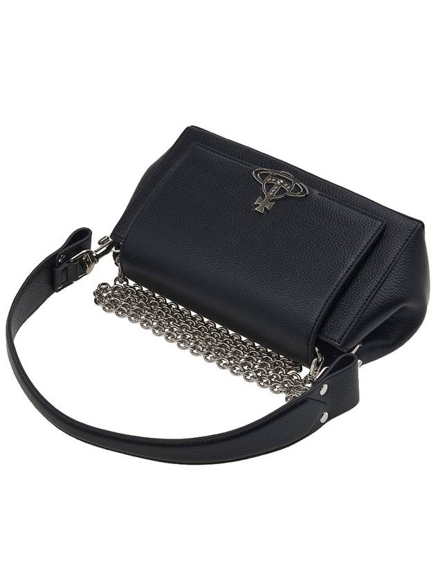 Hazel Grain Medium Shoulder Bag Black - VIVIENNE WESTWOOD - BALAAN 5