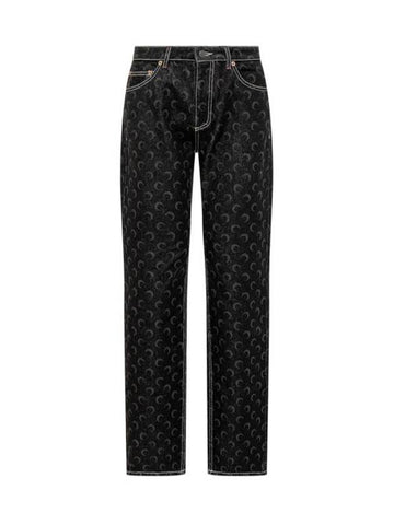 Denim Pants WPA128ARDEN0001 BK99 Black - MARINE SERRE - BALAAN 1