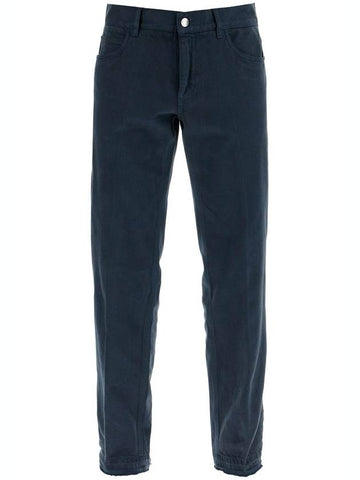 regular jeans with frayed hem stitching - DOLCE&GABBANA - BALAAN 1