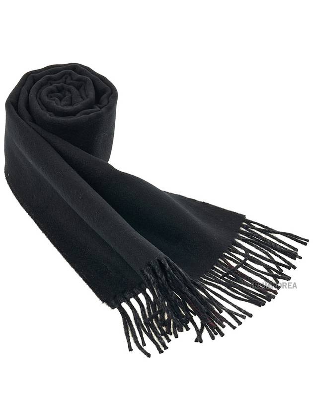 Check Reversible Cashmere Scarf Charcoal Black - BURBERRY - BALAAN 10