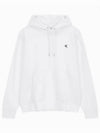 JEANS Men s White Long Sleeve Archive Fleece Hoodie 40QM431 YAA - CALVIN KLEIN - BALAAN 1